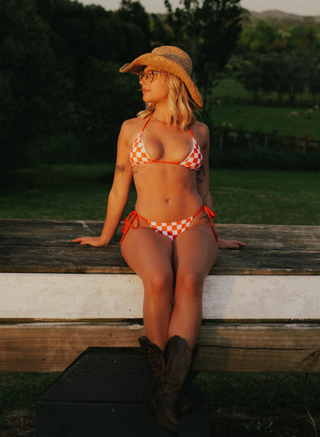 cheeky tie side red bikini - Chaps and Cheeks