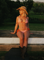 cheeky tie side red bikini - Chaps and Cheeks